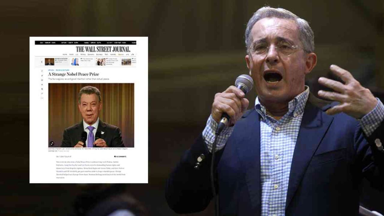 Wall Street Journal, crítico con el Nobel de paz para Juan Manuel Santos