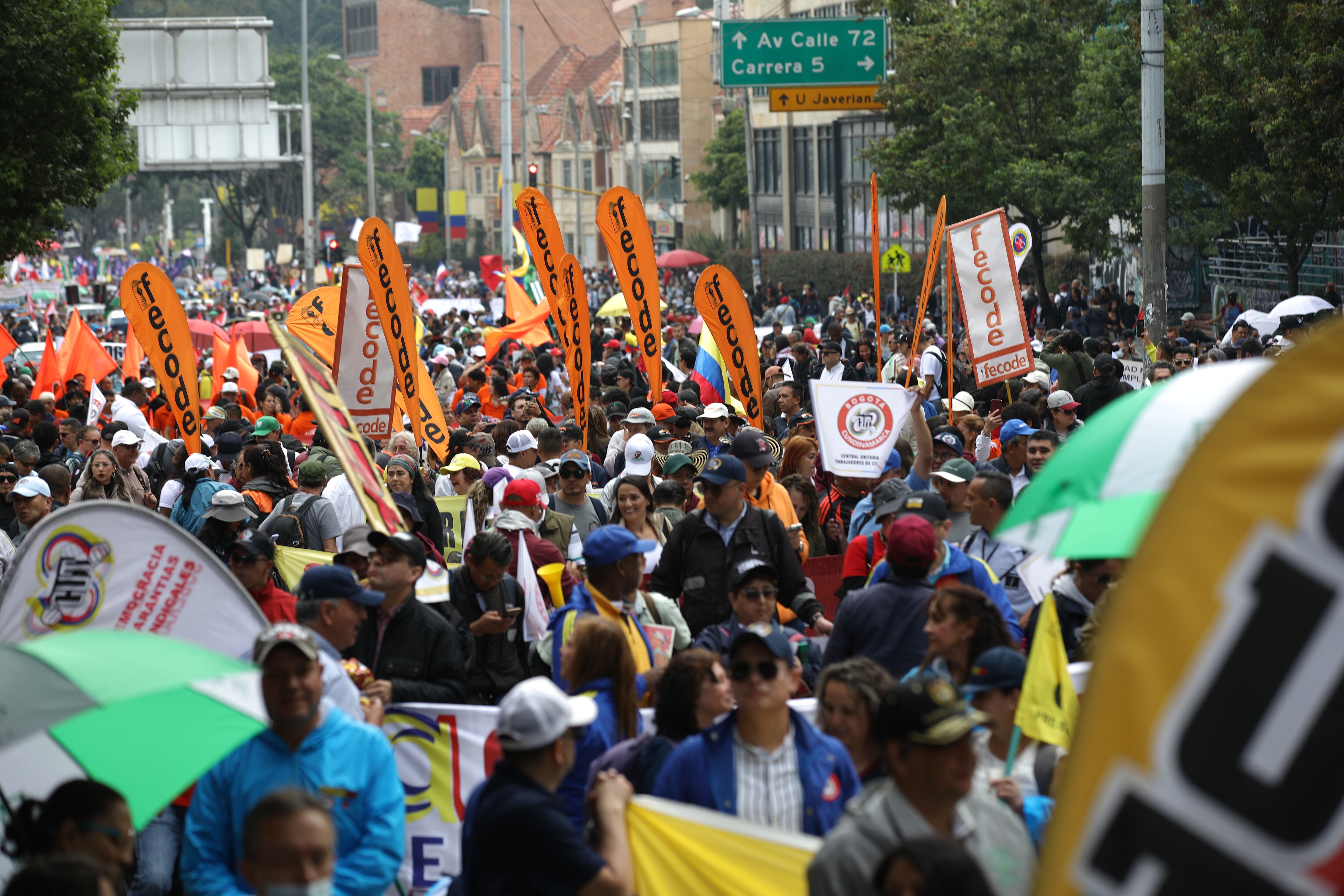 Marchas a favor de las reformas del Presidente Gustavo Petro