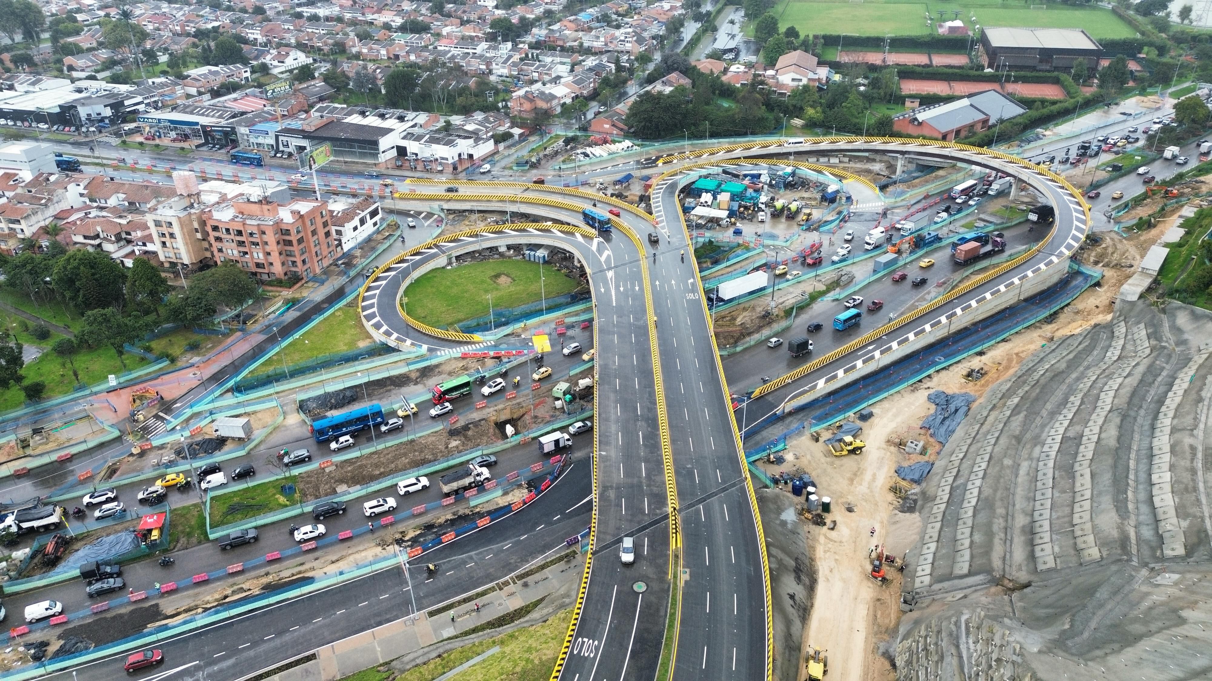 Obras de valorización en el norte de Bogotá que fueron inauguradas por la administración Galán.