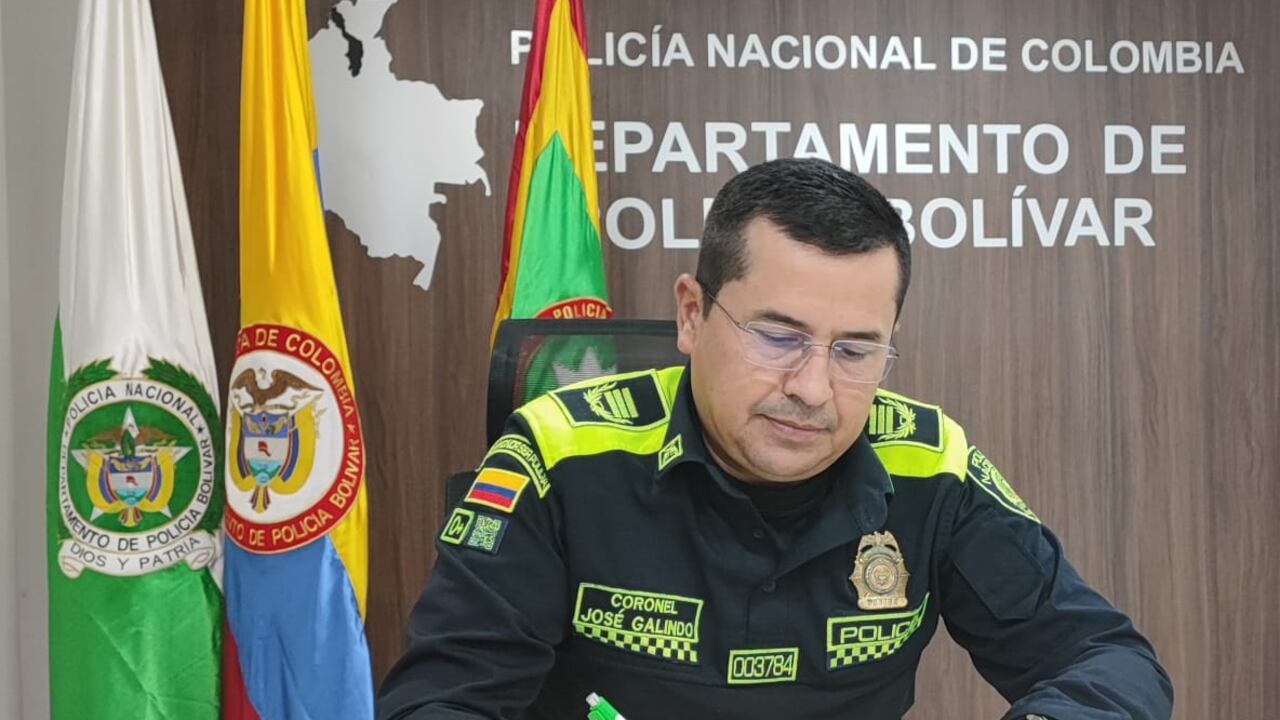 Coronel José Abdón Galindo Sánchez, comandante Policía de Bolívar.