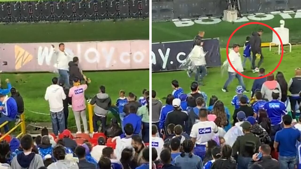 Hinchada de Millonarios sacó a un niño y un señor del estadio.
