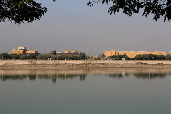 Edificio de la embajada de Estados Unidos en Irak.