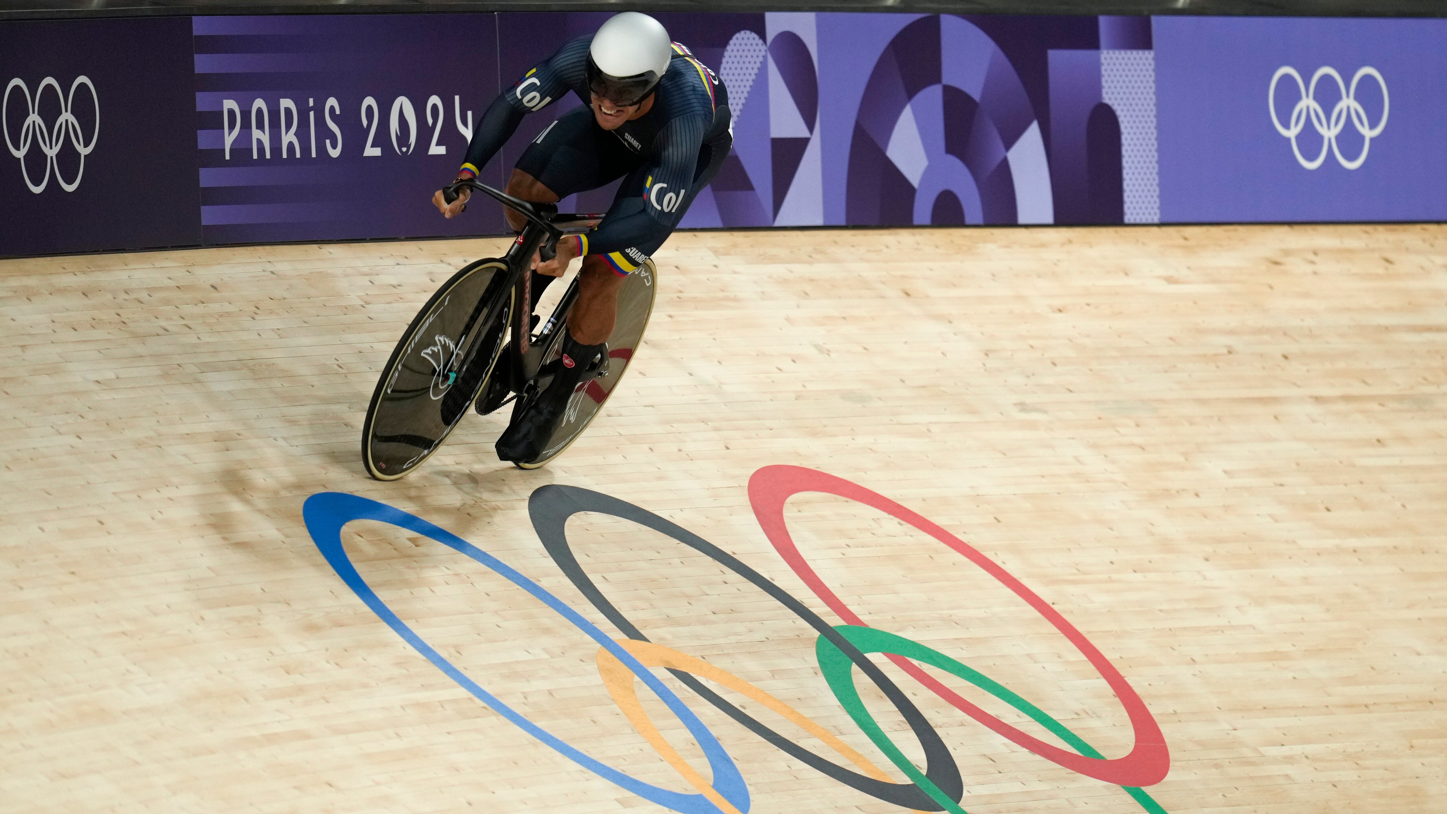 Cristian Ortega, ciclista colombiano en los Juegos Olímpicos de París 2024.
