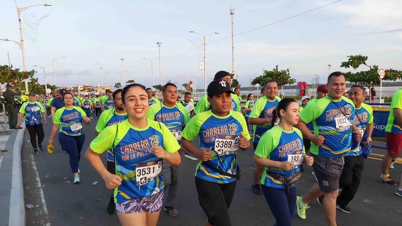 Carrera por la Policía en Barranquilla.