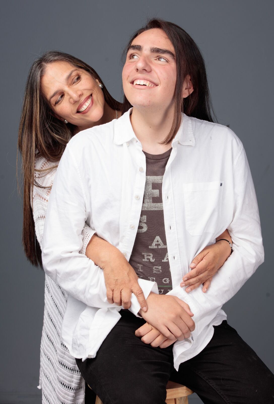 Mariana Ferrer y su hijo Simón