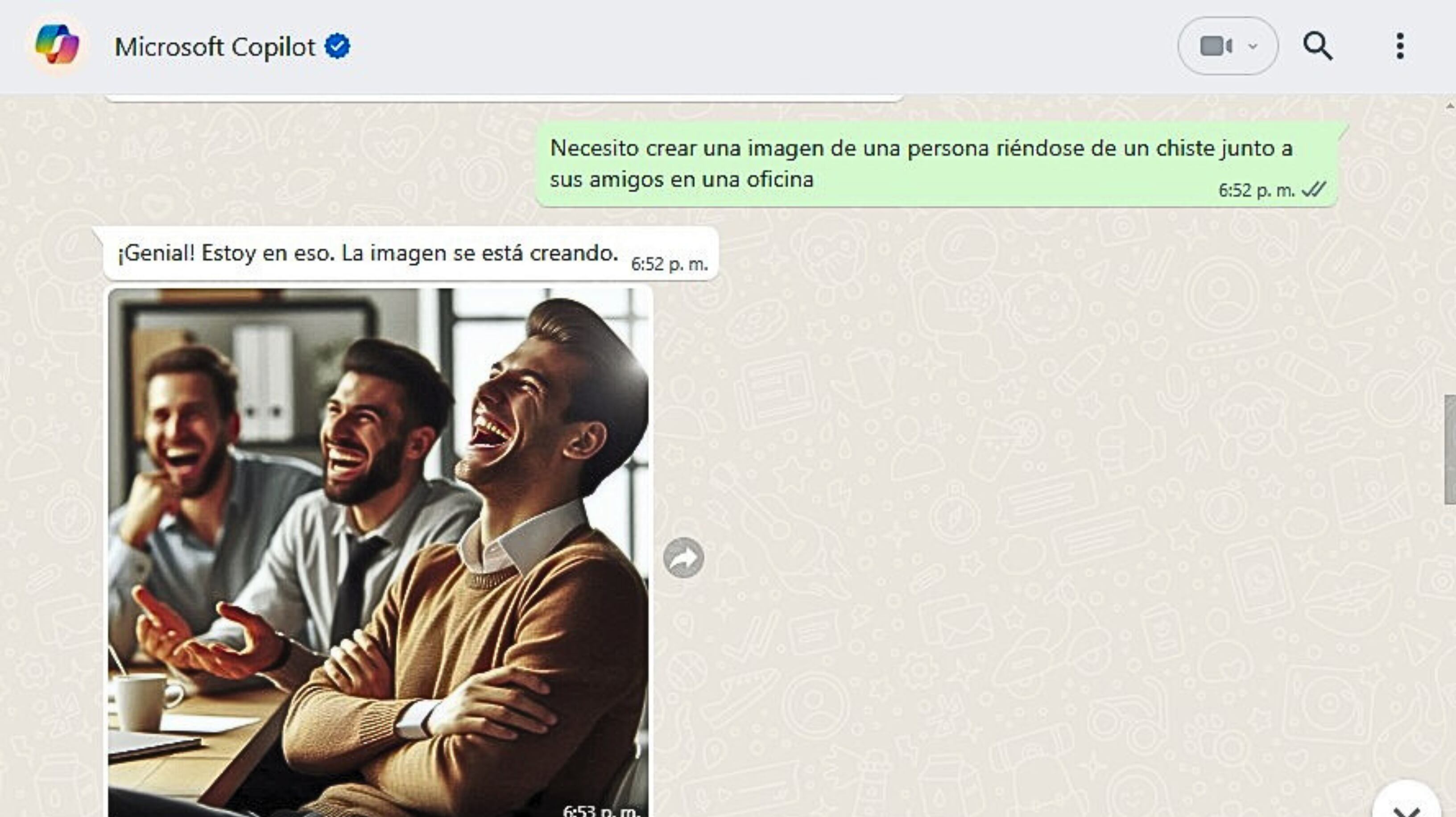 La nueva IA Copilot en WhatsApp ofrece a los usuarios la posibilidad de crear imágenes personalizadas, convirtiendo ideas y conceptos en gráficos visuales que enriquecen la comunicación dentro de la plataforma.