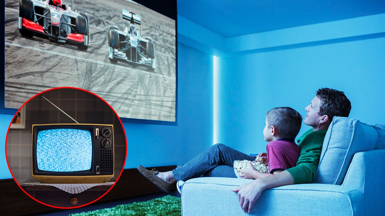 Los televisores antiguos tenían un diseño cuadrado.