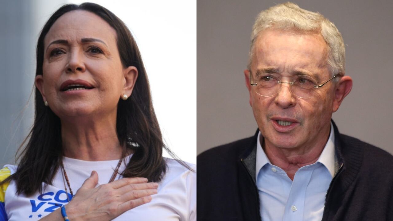 María Corina Machado y Álvaro Uribe.
