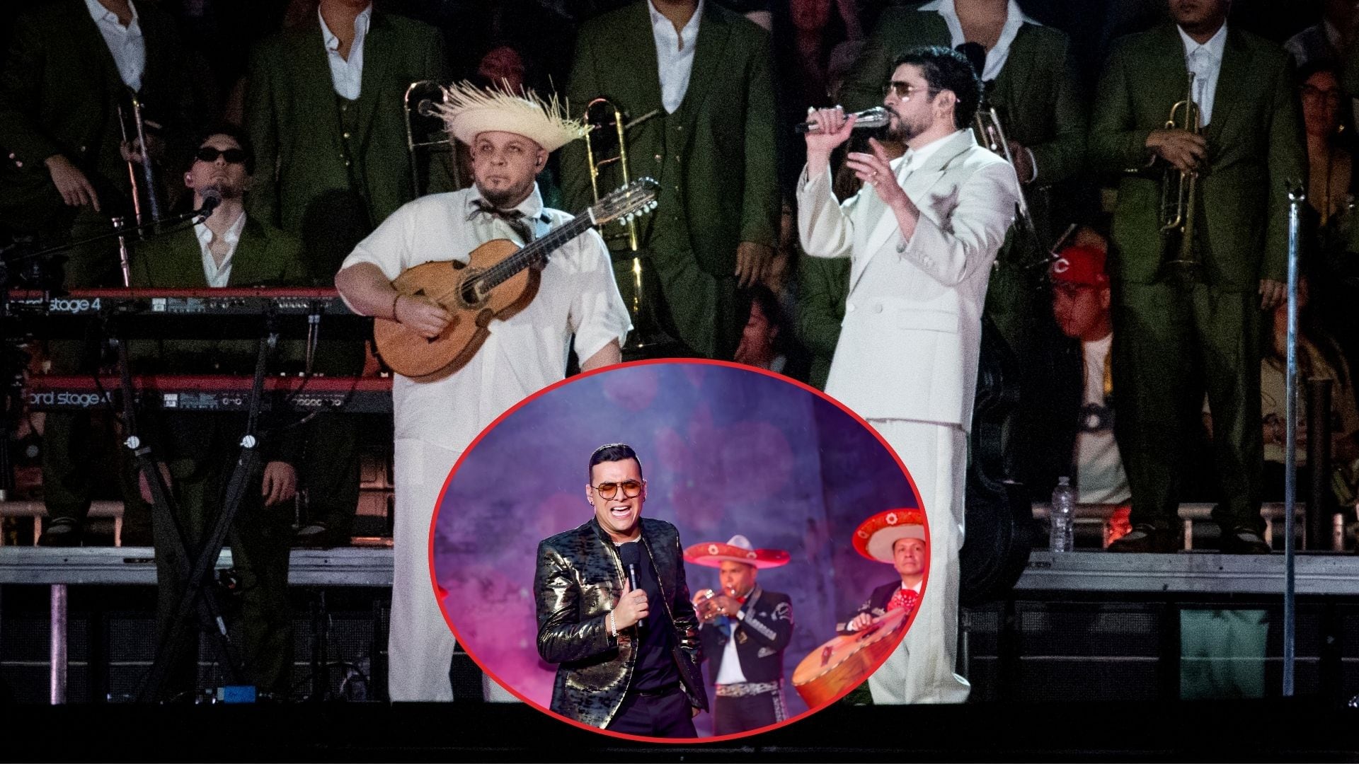 Homenaje de Bad Bunny a Yeison Jiménez en su concierto en Medellín.