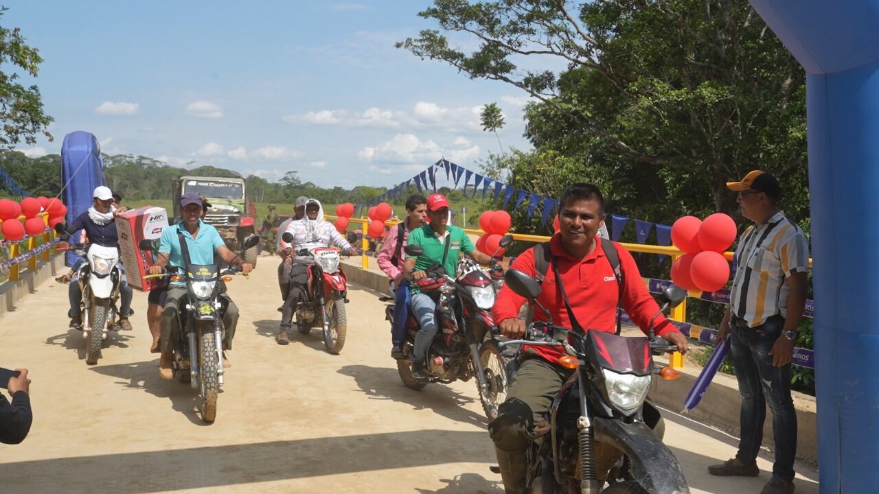 El puente ya está siendo usado por la comunidad de Cartagena del Chairá, Caquetá.