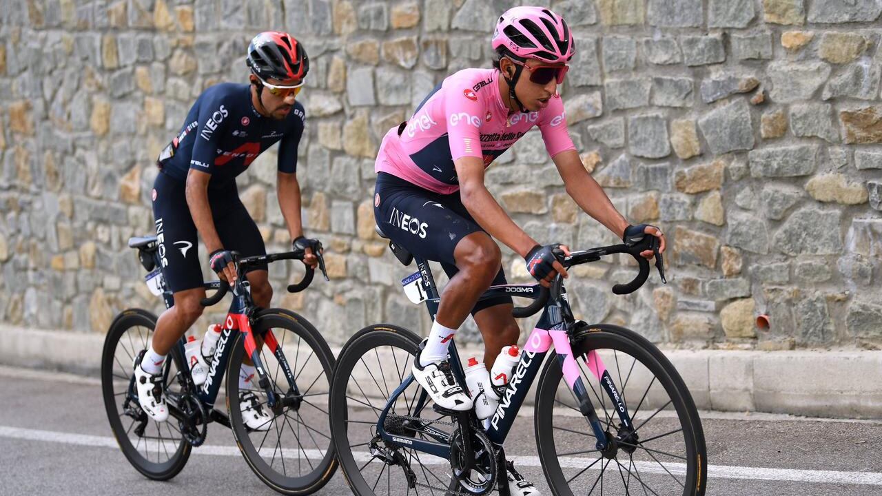 Egan Bernal y Daniel F. Martínez