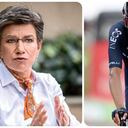 La alcaldesa Claudia López le envió un mensaje a Egan Bernal.