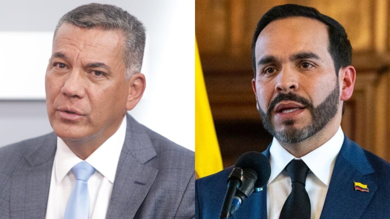 Ministro de Defensa, Jorge Mora, y el presidente Abelardo De La Espriella.