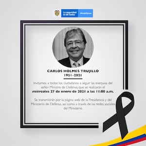 Homenaje Carlos Holmes Trujillo, Ministerio de Defensa.