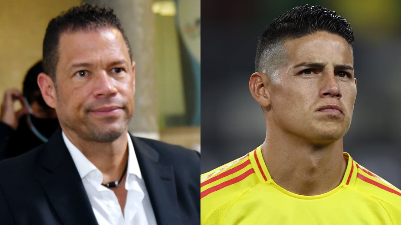 Óscar Córdoba y James Rodríguez.