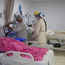 Clinica Juan N Corpas
UCI Unidad de Cuidados Intensivos Covid 19
coronavirus
respiratorios
Localidad de Suba
Bogota enero 12 del 2021
Foto Guillermo Torres Reina / Semana