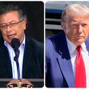 El presidente de Colombia, Gustavo Petro, y el expresidente de los Estados Unidos, Donald Trump.