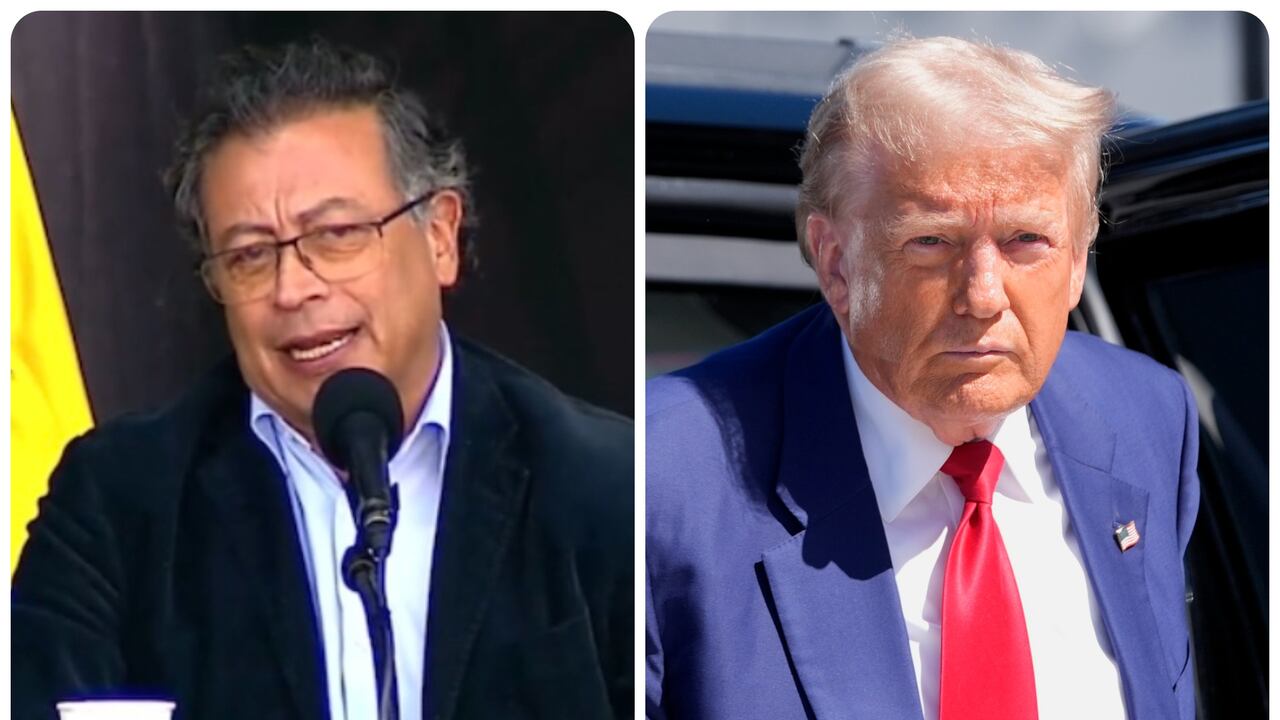 El presidente de Colombia, Gustavo Petro, y Donald Trump.
