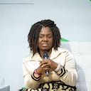 Francia Márquez habla en el escenario durante un foro sobre responsabilidad digital en la Universidad EAN durante una visita a Colombia el 15 de agosto de 2024 en Bogotá, Colombia. (Foto de Diego Cuevas/Getty Images)