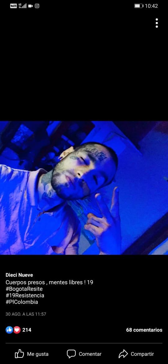 Desde la cárcel alias 19, cabecilla de la primera línea, hace videos y pública en sus redes sociales