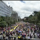 Así están las manifestaciones en Bogotá
