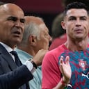 Roberto Martínez y Cristiano Ronaldo. DT de Portugal y figura máxima en el Mundial 2026