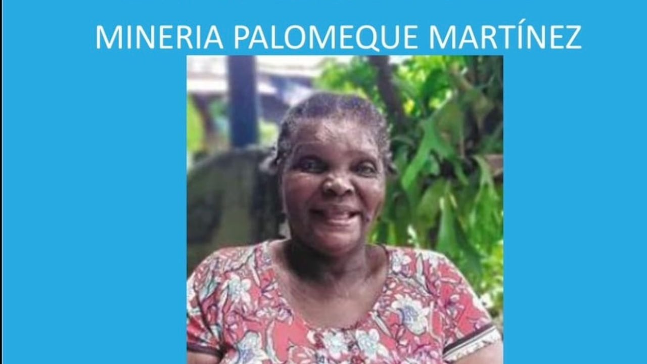 La sobreviviente y heroína de la masacre de Bojayá, Mineria Palomeque, fue reportada como desaparecida este miércoles. Foto: Alcaldía de Medellín