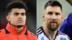Luis Díaz y Leo Messi, dos de las figuras que asistirán a la Copa América 2024