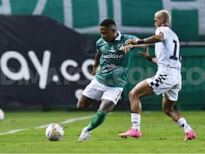 Jhon Vásquez en el duelo contra Boyacá Chicó.