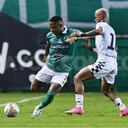 Jhon Vásquez en el duelo contra Boyacá Chicó.