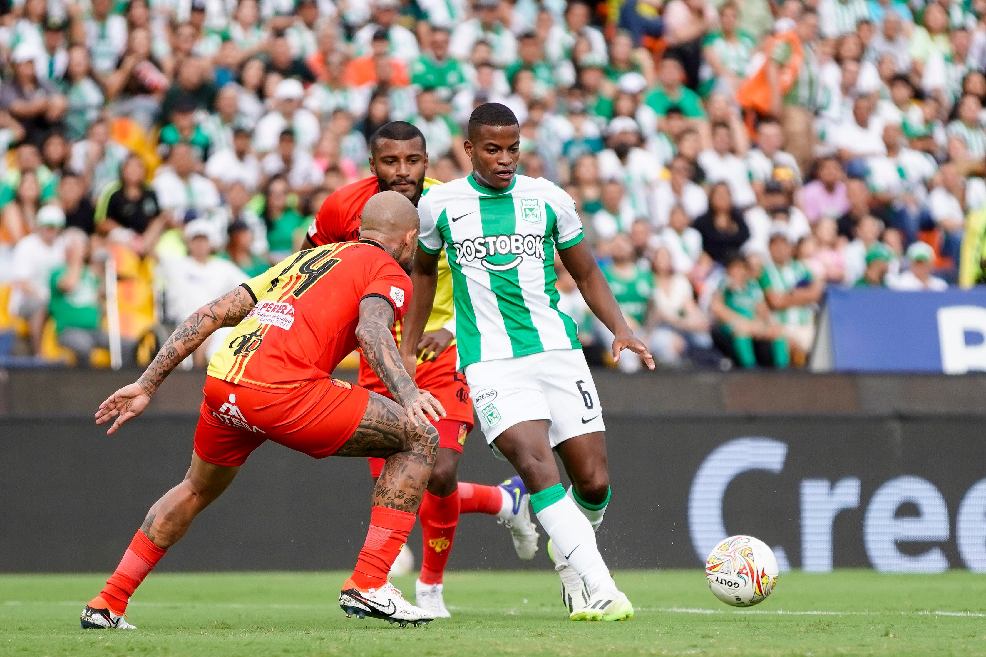 MEDELLÍN, 03 de 2023.- Atlético Nacional vs. Deportivo Pereira en la Liga Betplay. (Colprensa-Juan Augusto Cardona).