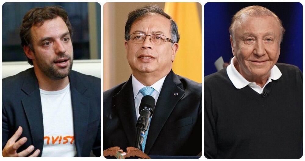 Luis Ernesto Gómez, Gustavo Petro y Rodolfo Hernández.