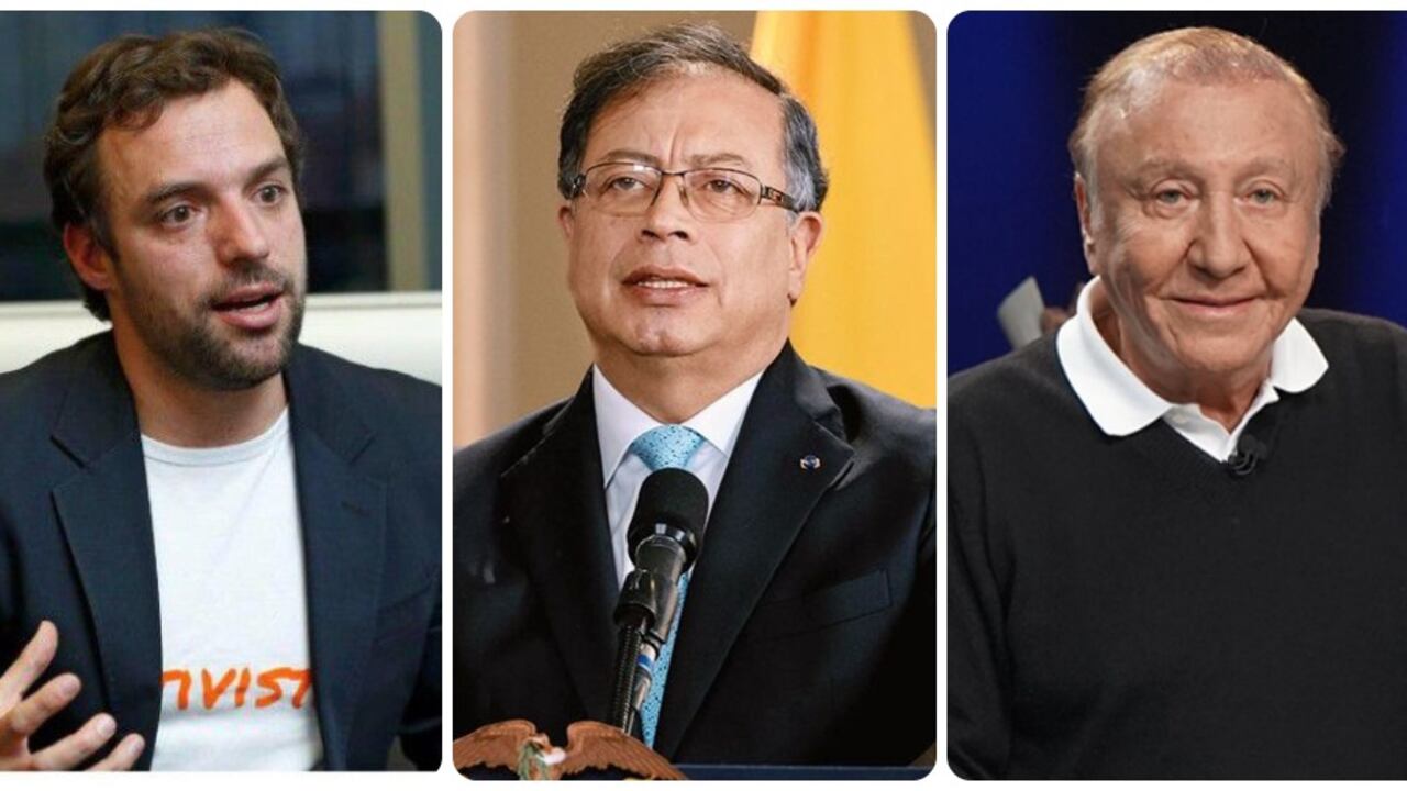 Luis Ernesto Gómez, Gustavo Petro y Rodolfo Hernández.