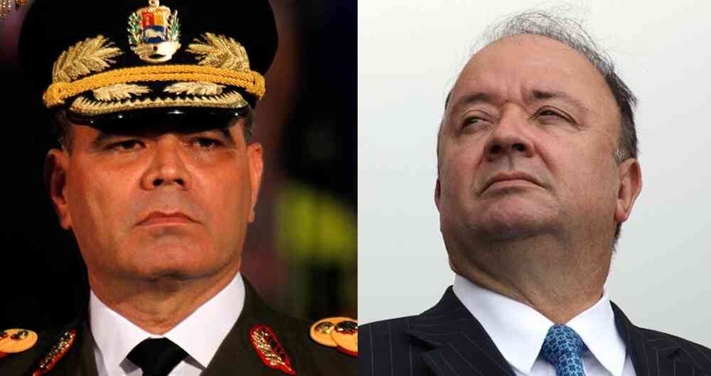 Vladimir Padrino y Luis Carlos Villegas, ministros de Defensa de Venezuela y Colombia respectivamente.
