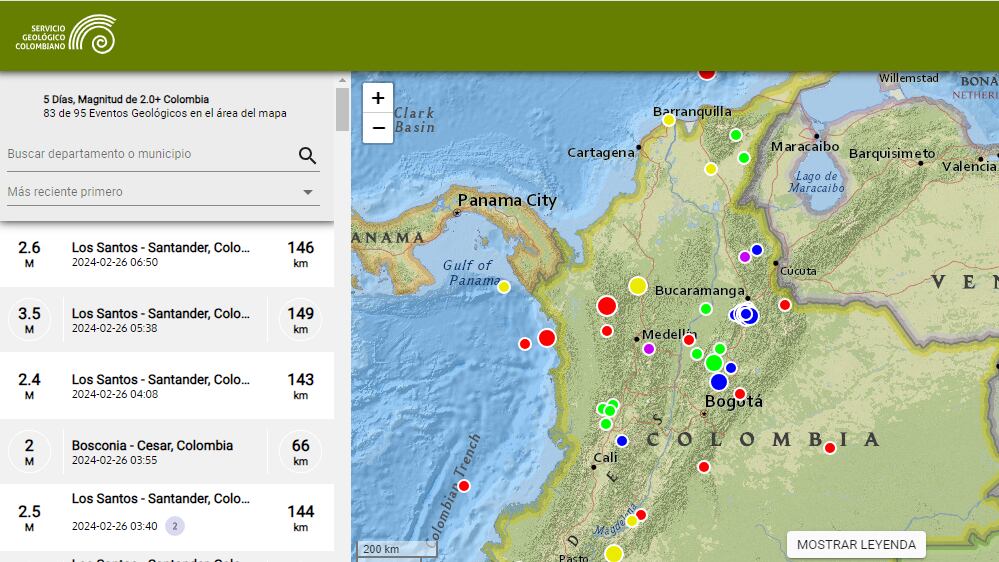 Colombia es un país sísmicamente activo.