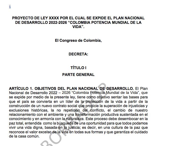 Plan de Desarrollo 2022-2026.