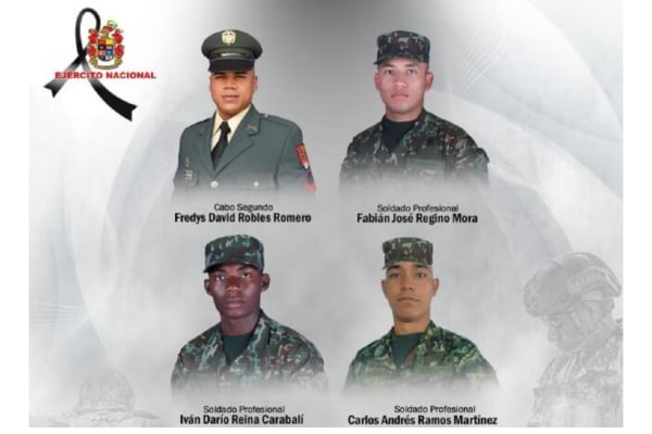En las últimas horas se elevó a cinco la cifra de militares asesinados tras el ataque ataque que habría ejecutado la guerrilla del ELN en Anorí, Antioquia.