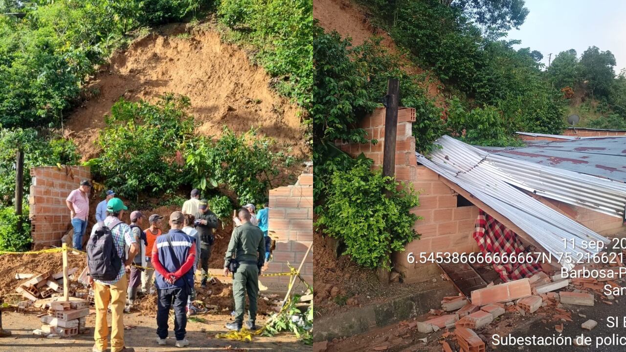 Deslizamiento en Antioquia.