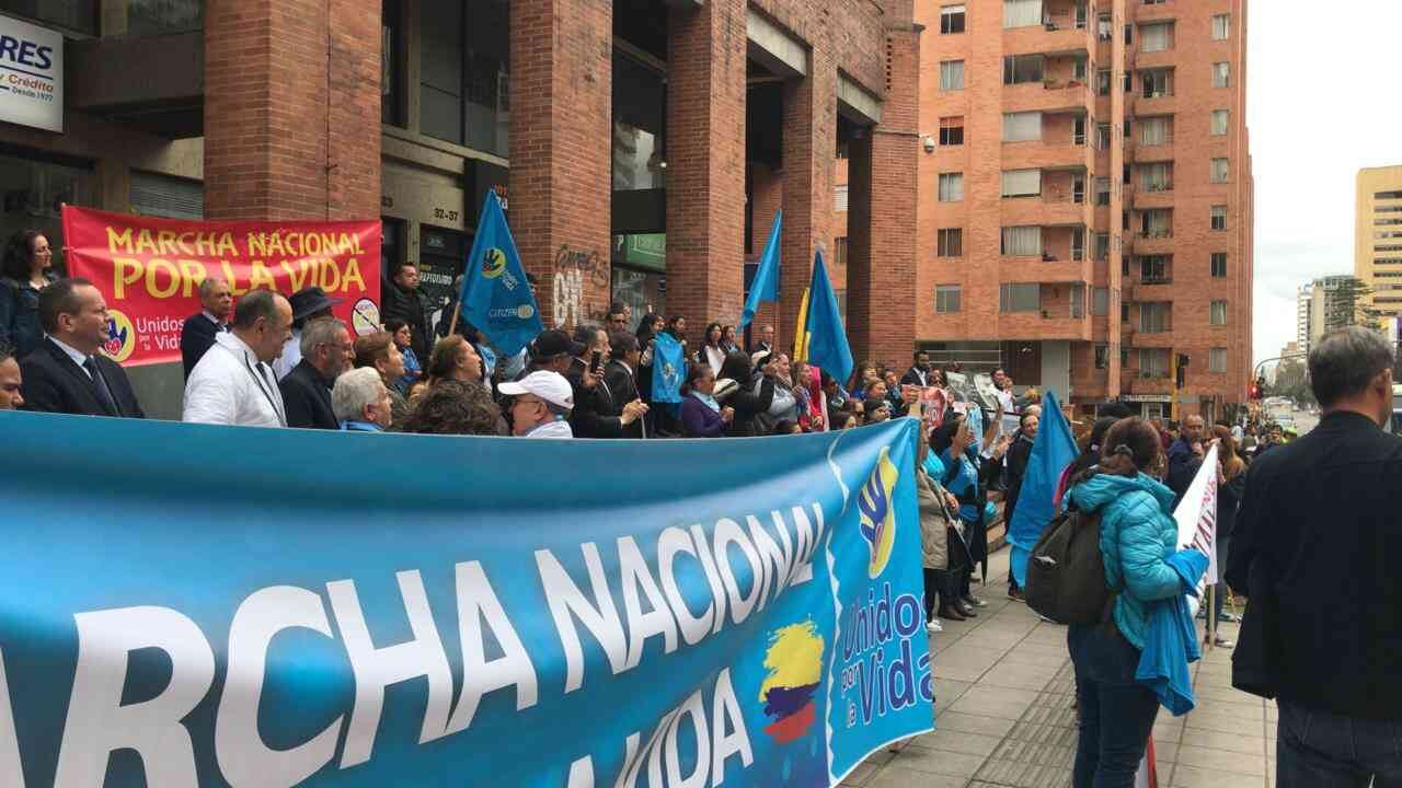 Manifestación de la Iglesia Católica contra el aborto