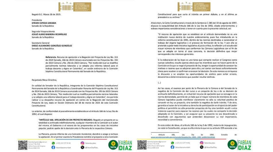 Radican apelación del archivo de la reforma laboral.