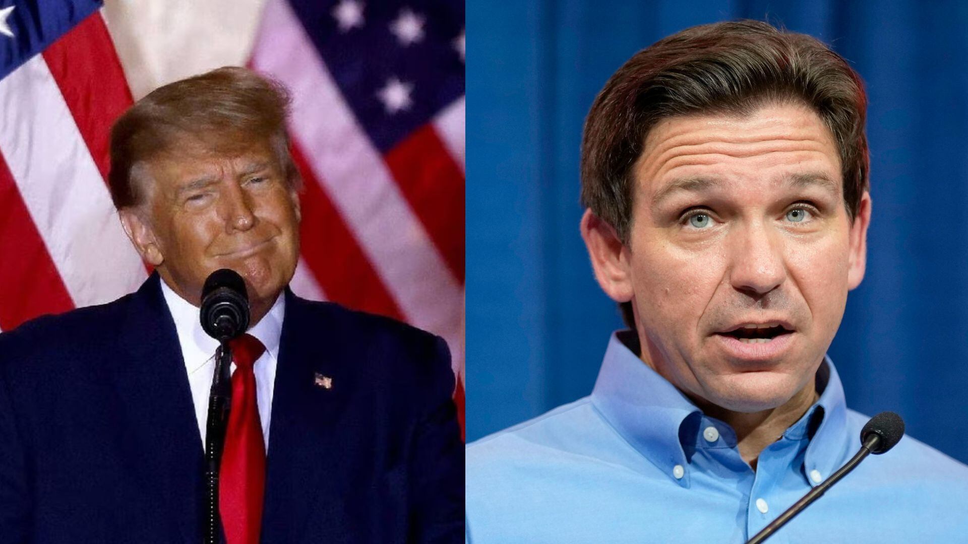 Donald Trump y Ron DeSantis.