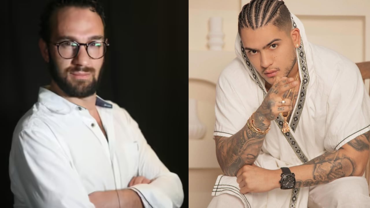 Alfredo Molano Jimeno, cónsul general de Colombia en Ciudad de México y el cantante B-King.