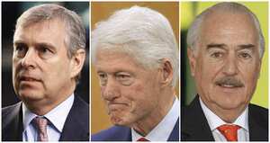 El príncipe Andrés, hijo de la reina de la Isabel; Bill Clinton, expresidente de Estados Unidos, y Andrés Pastrana, expresidente de Colombia. Sus nombres aparecieron en el caso Epstein.
