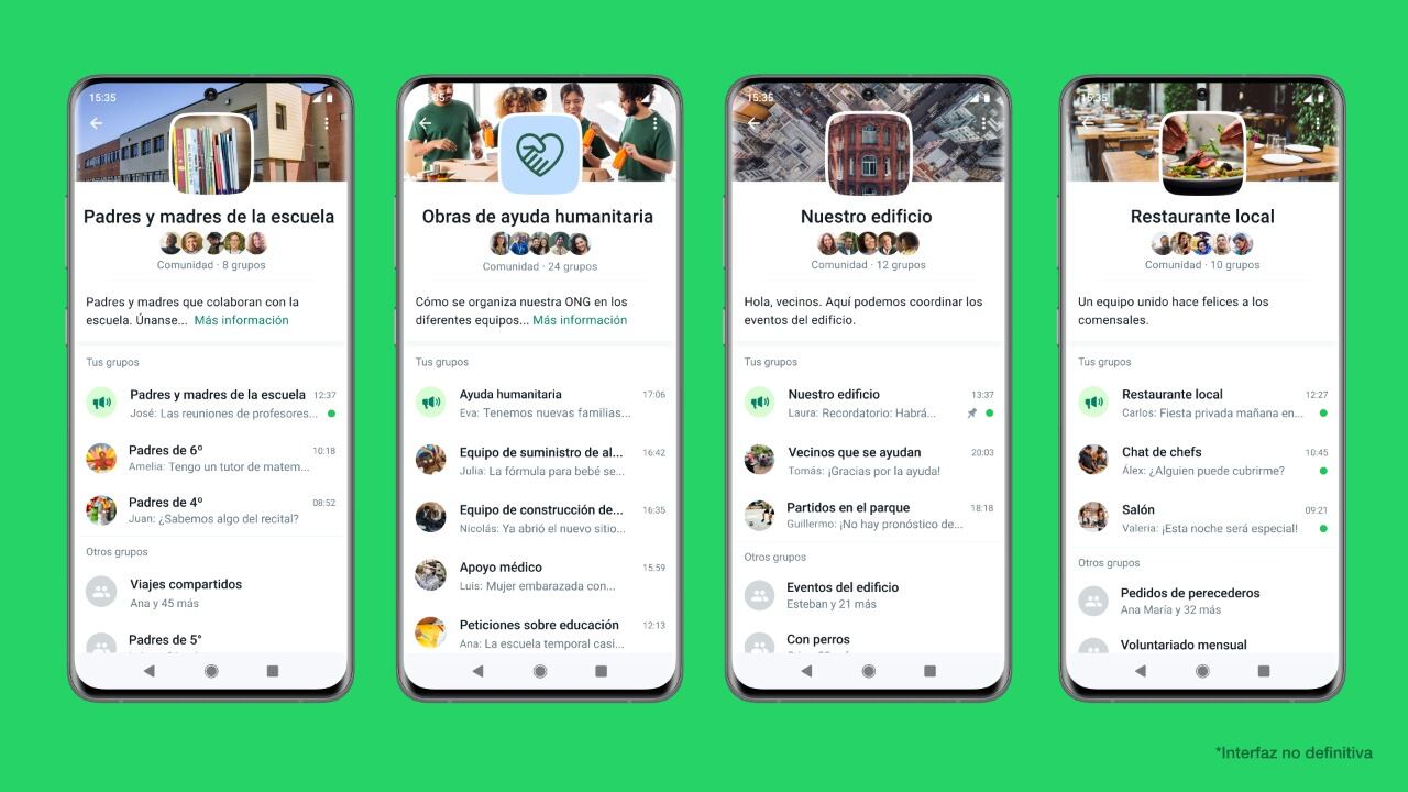 La función de Comunidades de WhatsApp permite reunir varios chats grupales en un solo espacio.