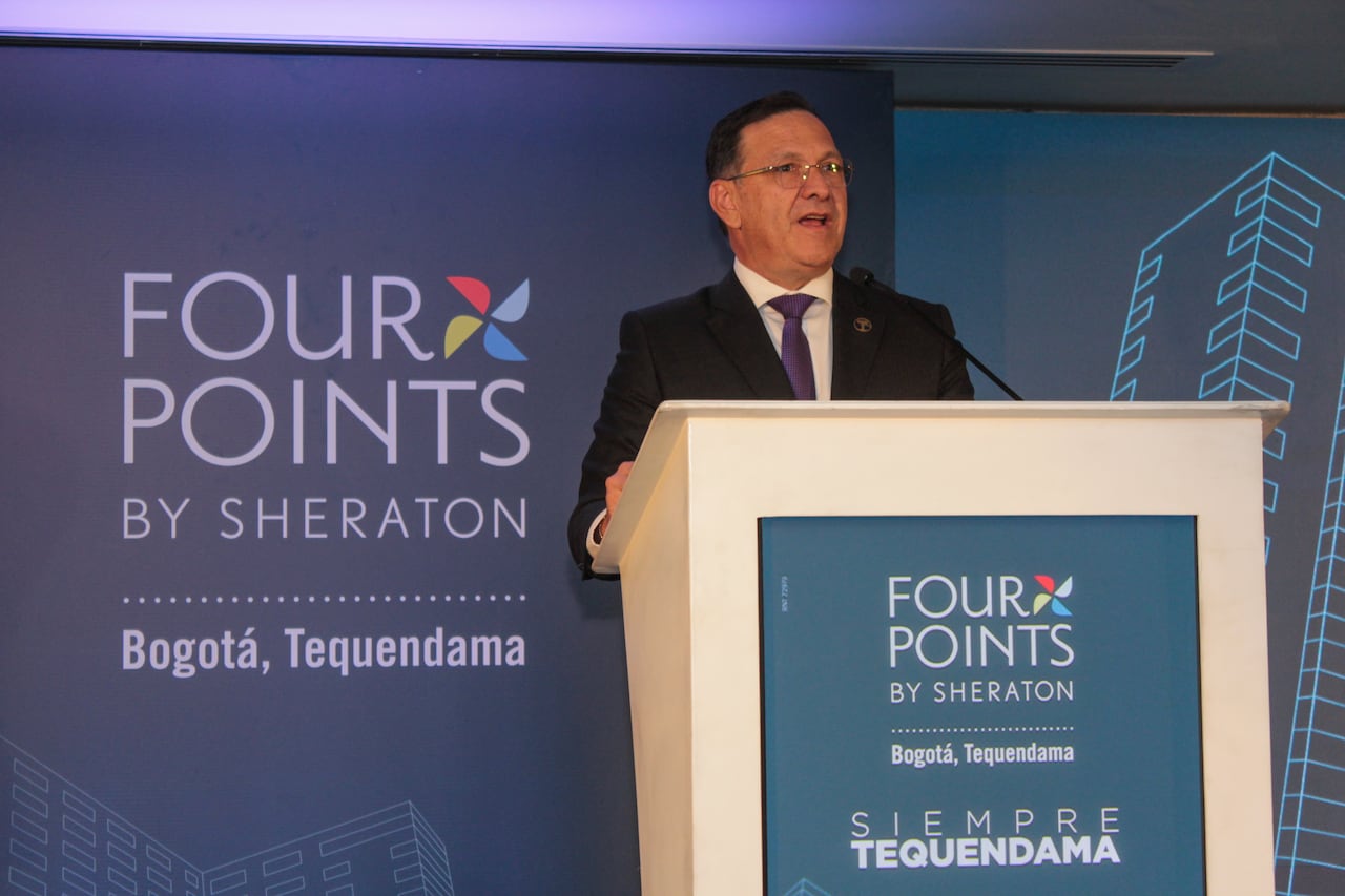 Jorge Ivan Gómez, presidente de la Sociedad Tequendama, durante el lanzamiento del hotel Four Points by Sheraton.