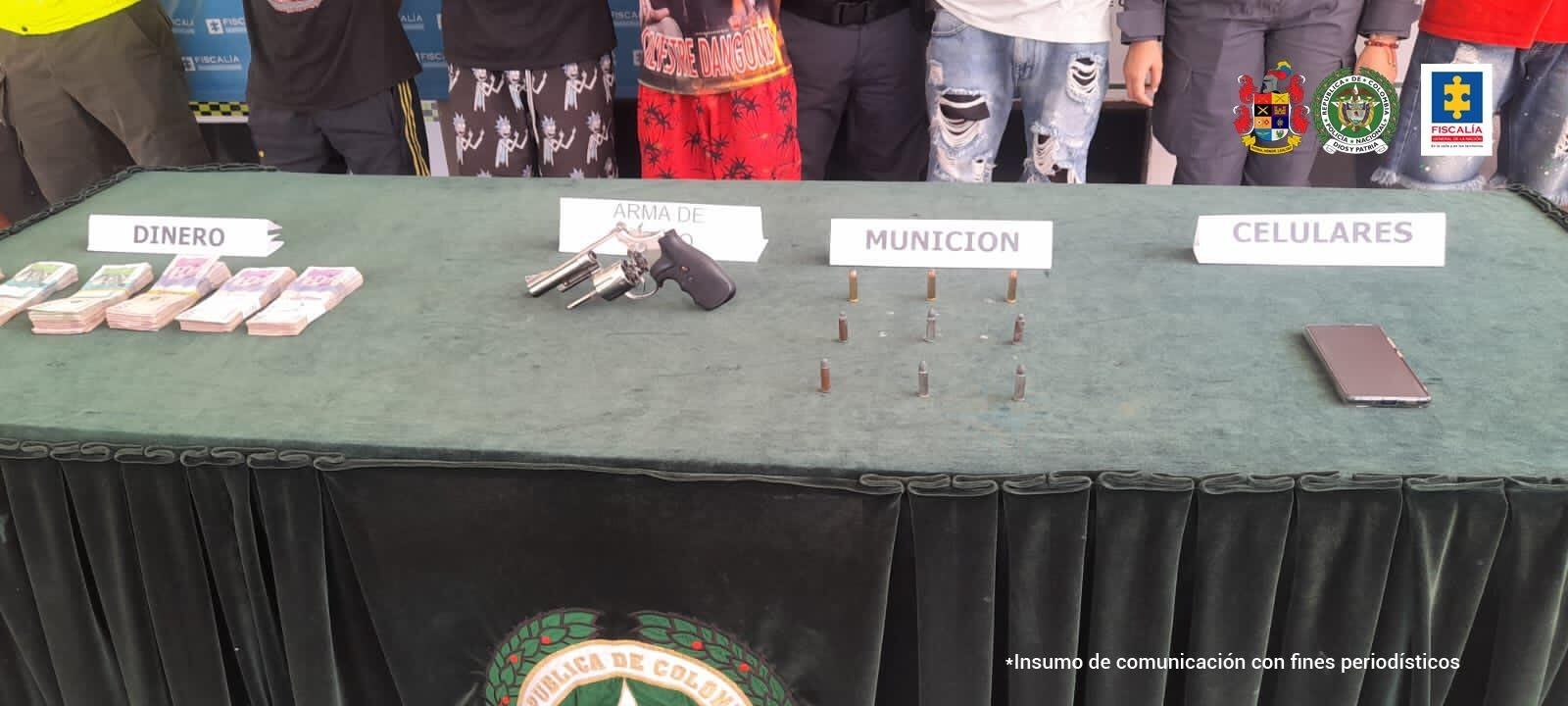 Este es el material incautado con las capturas de los presuntos responsables