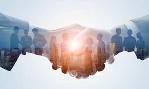 Asociación de concepto de negocio. Red de negocios.