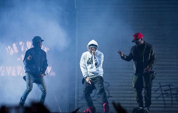 Marshall Bruce Mathers III, más conocido como Eminem es un rapero, cantautor, productor y actor estadounidense a quien se le atribuye la popularización del hip hop en el centro de Estados Unidos.(Photo by Scott Legato/Getty Images))