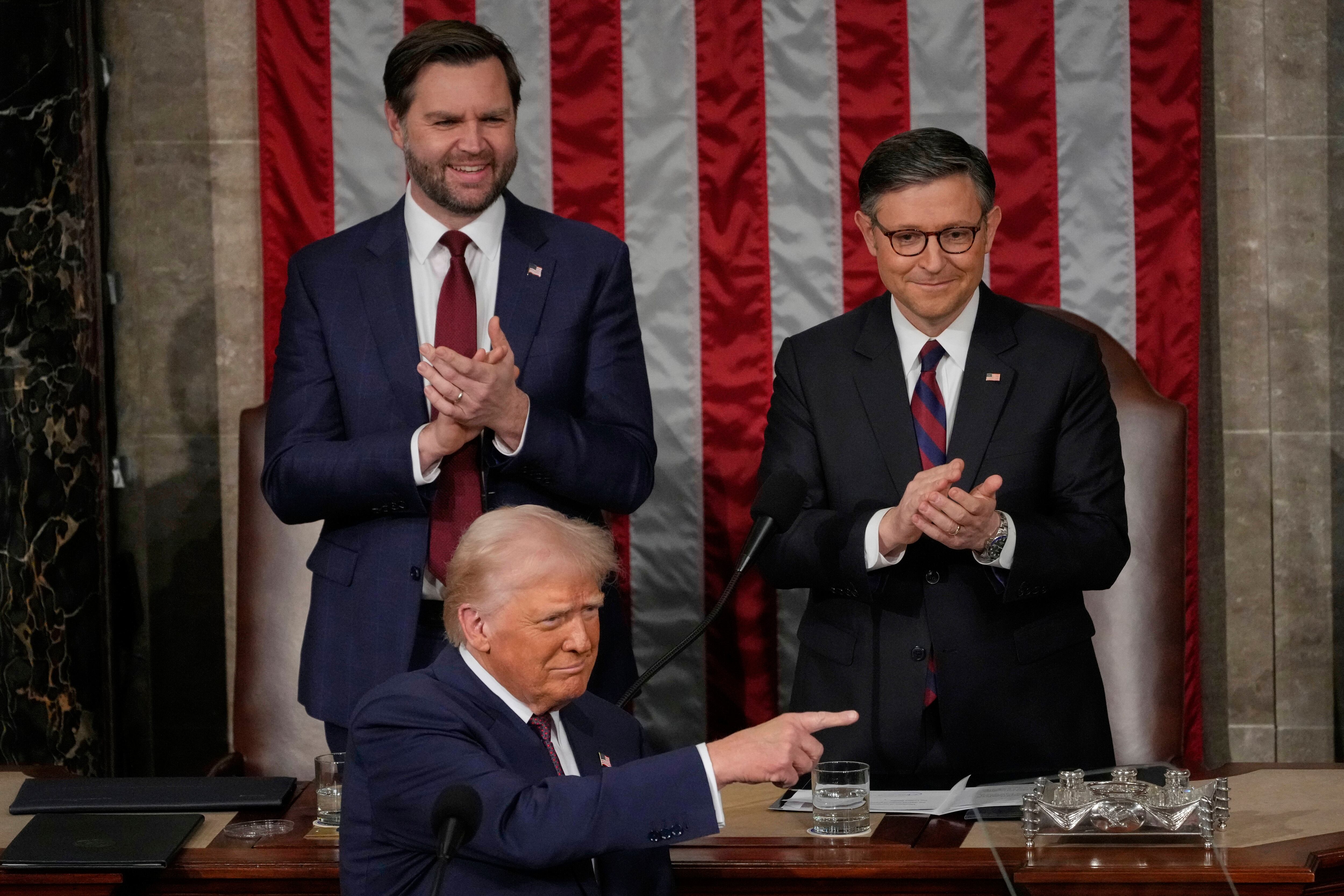 Donald Trump da su discurso de la Unión ante el Congreso de Estados Unidos
