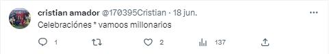 comentario Millonarios